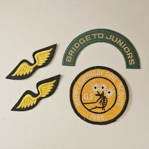 Vintage Girl Scouts Brownies Patch Set 1970's/1980